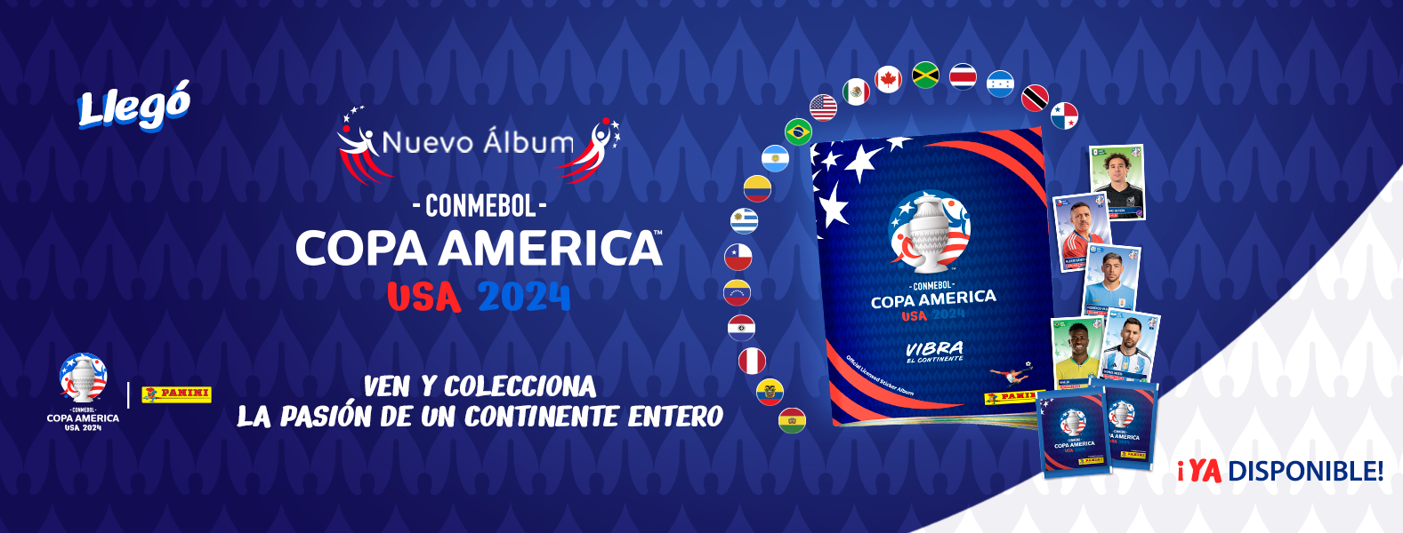 ¡Álbum oficial de stickers de la Copa América USA 2024 con las 18 selecciones clasificadas!